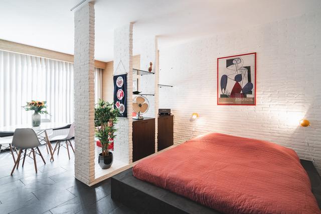 Beautiful studio loft in Antwerp for expats - Bedroom