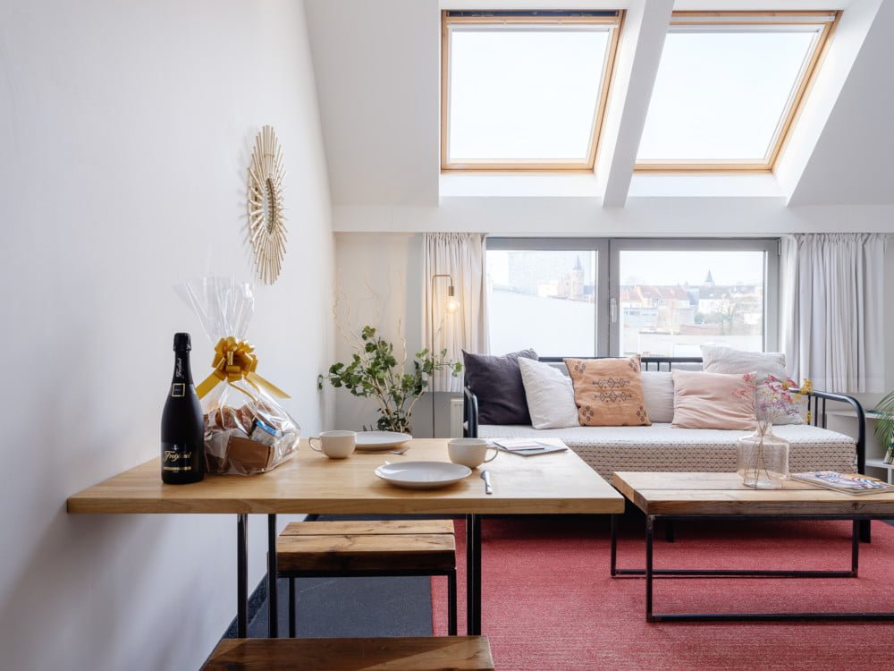 duplex studio in Ghent - Living room