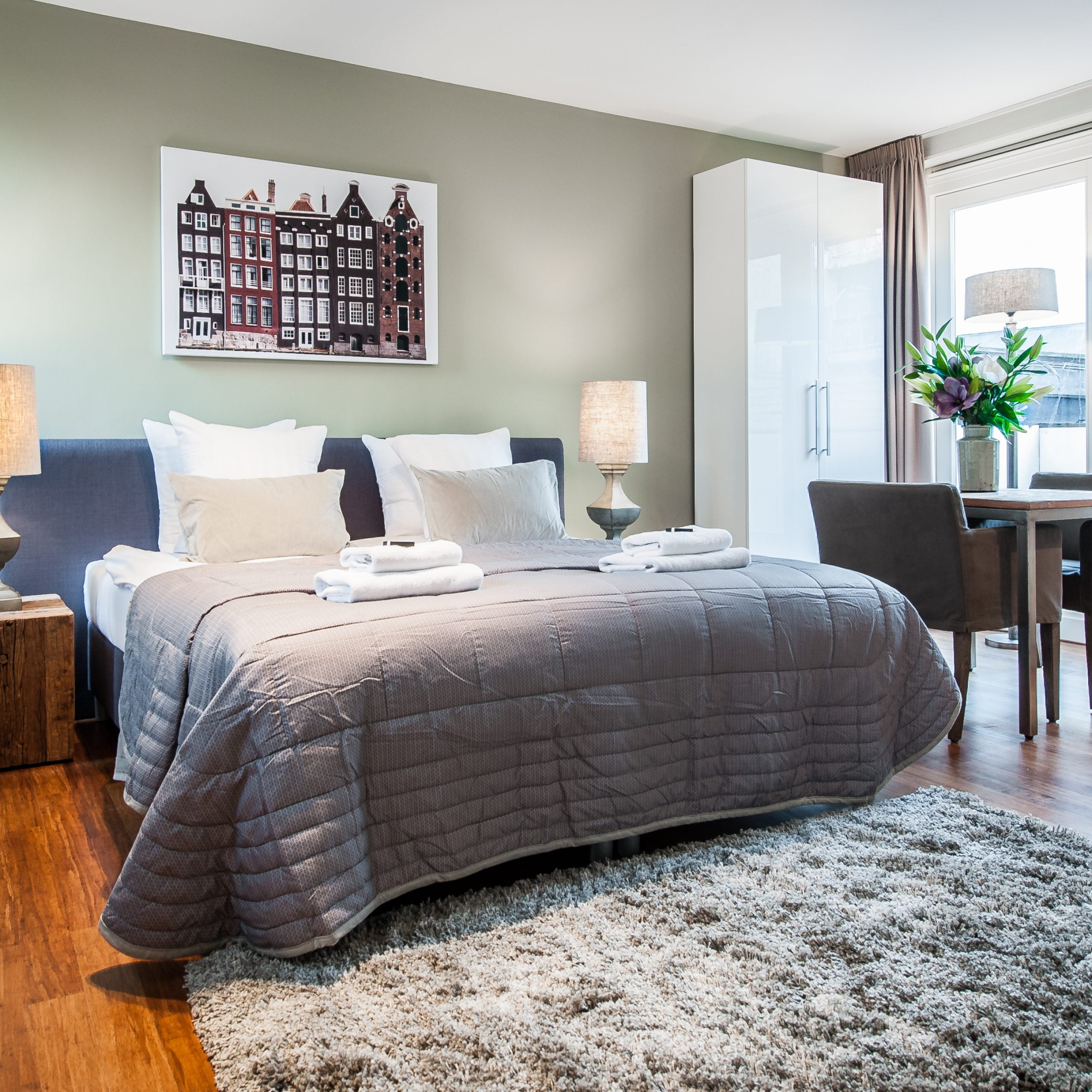 Rustenburg 2 - Expat studio in Amsterdam city - Double bed