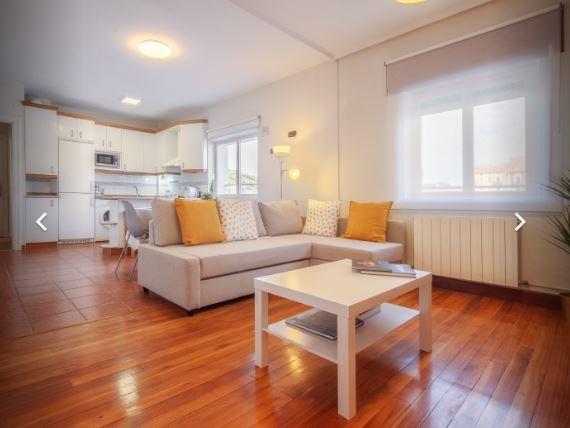 Olabeaga - River view expat apartment in Bilbao - Living room