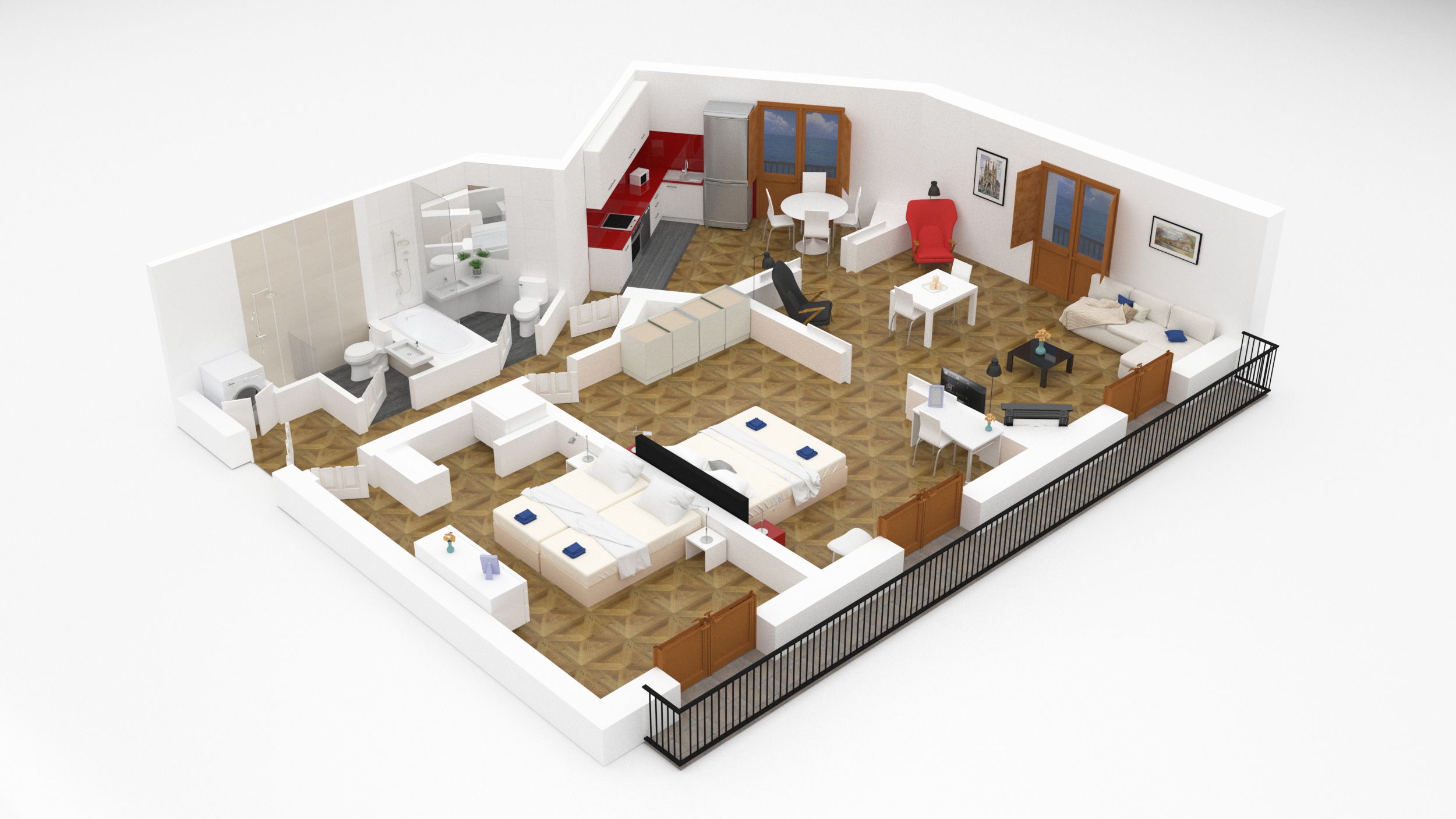 Luxury flat in Barcelona next to the port - Map