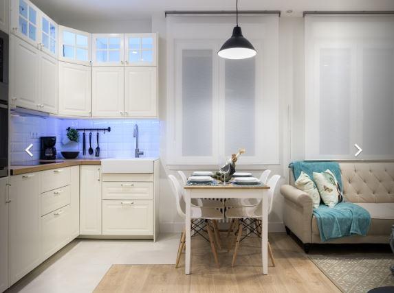 Euskalduna - Entry ready expat flat in Bilbao - Kitchen