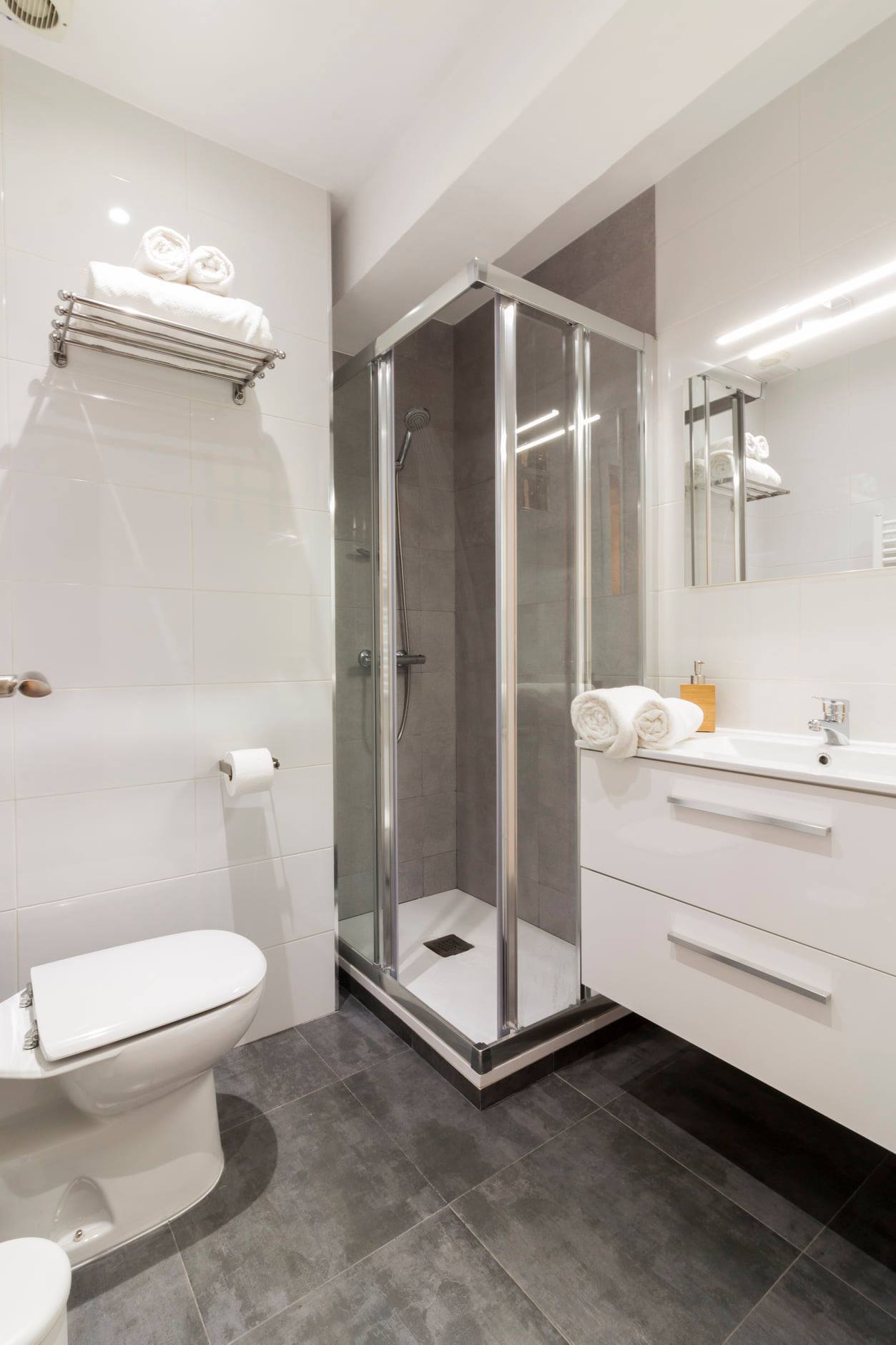 Ground floor expat apartment in Madrid - Bathroom