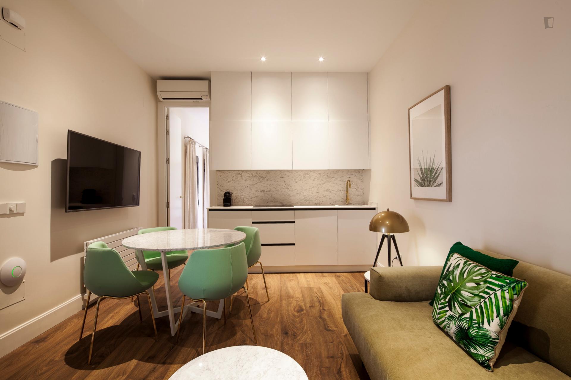 El Barco - Furnished luxury apartment Madrid - Living room