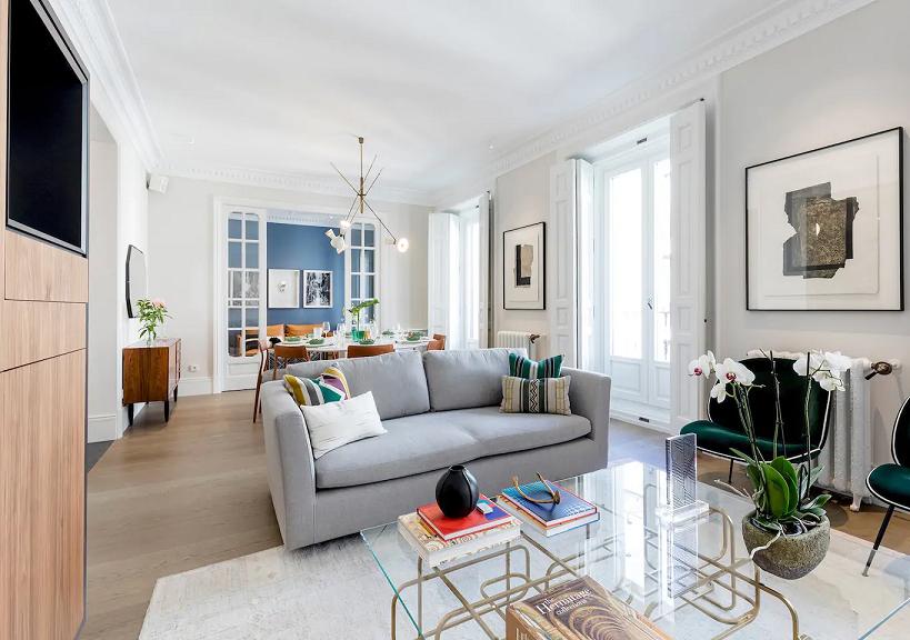 Argensola - Luxury 3 bedroom flat Madrid - Sofa