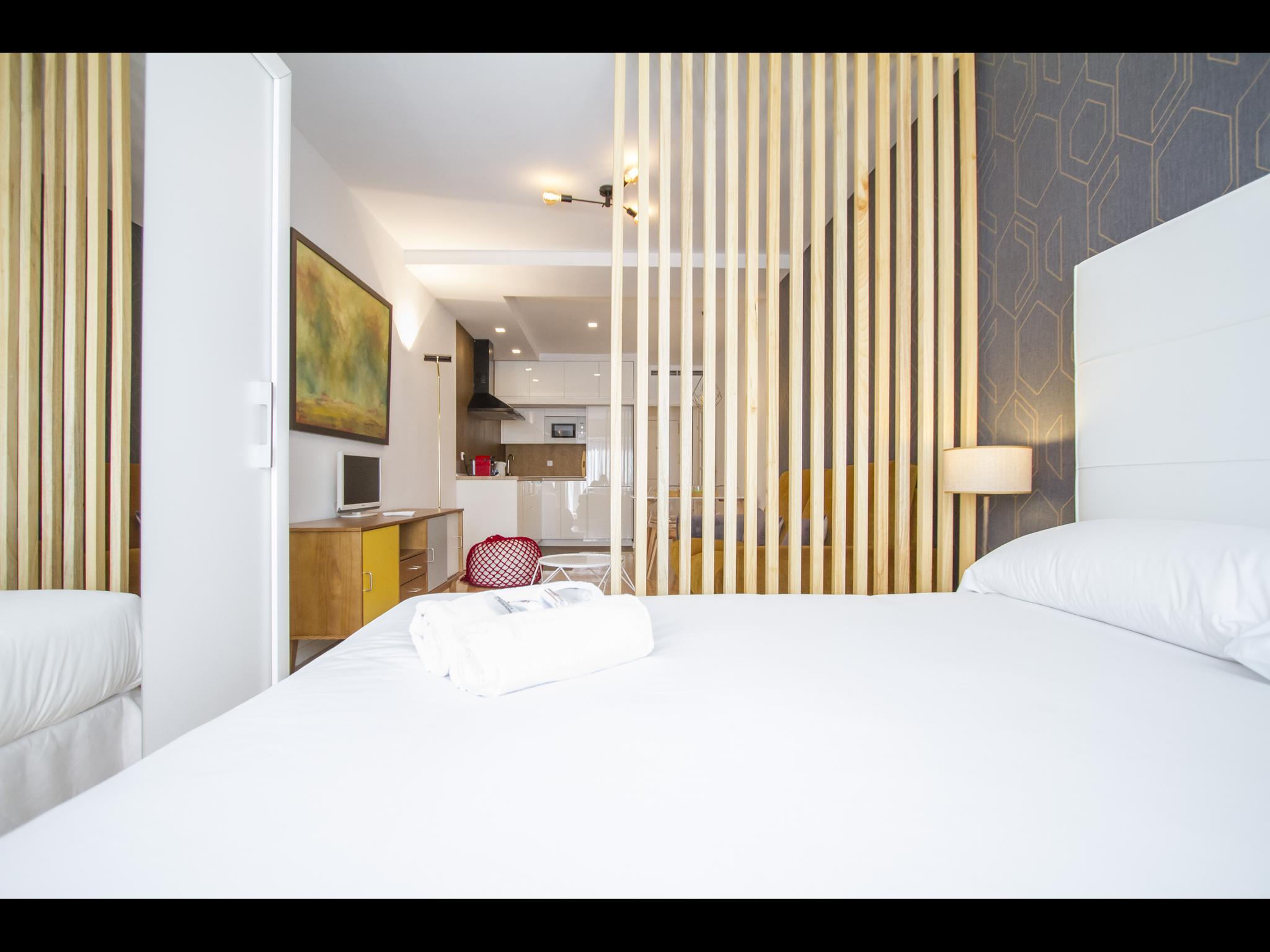 Exclusive downtown studio in Madrid - Bedroom