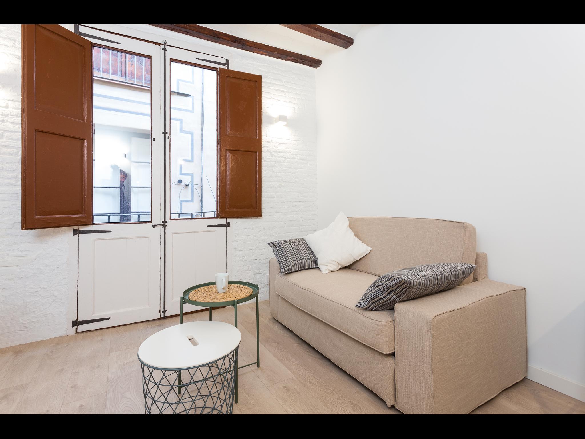 Malnom - Modern furnished studio in Barcelona - Living room