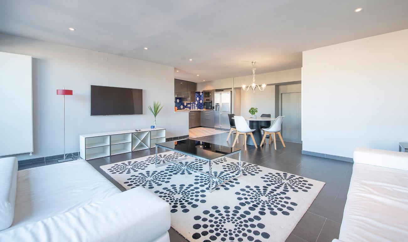 Spacious penthouse in Barcelona - Living room