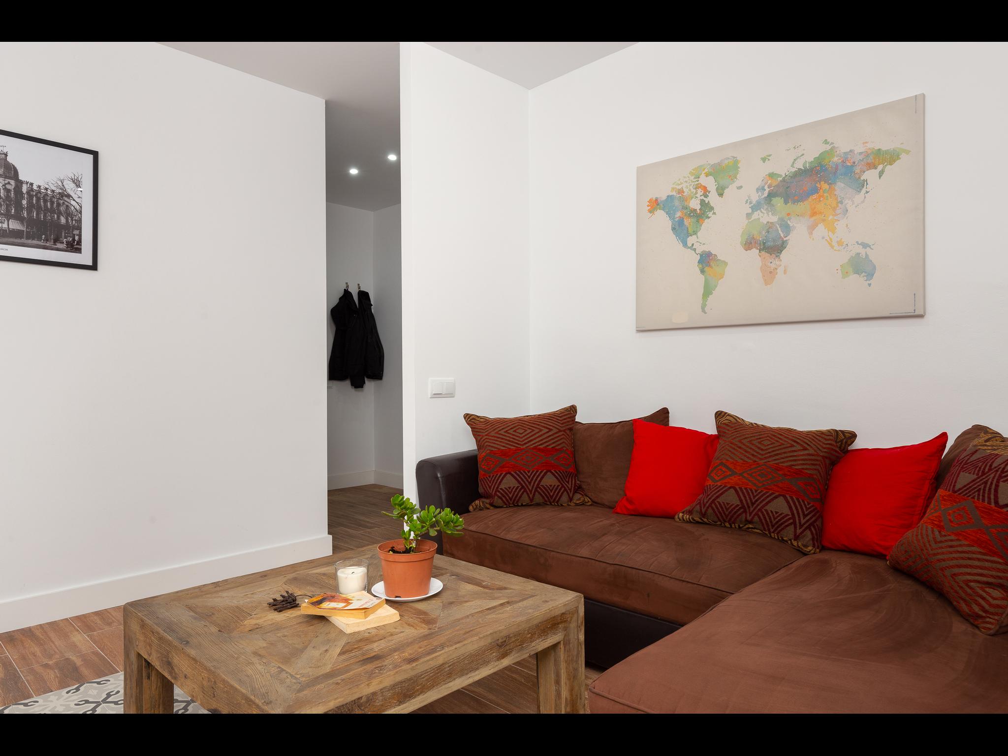 Piquer - One bedroom apartment Barcelona - Sofa