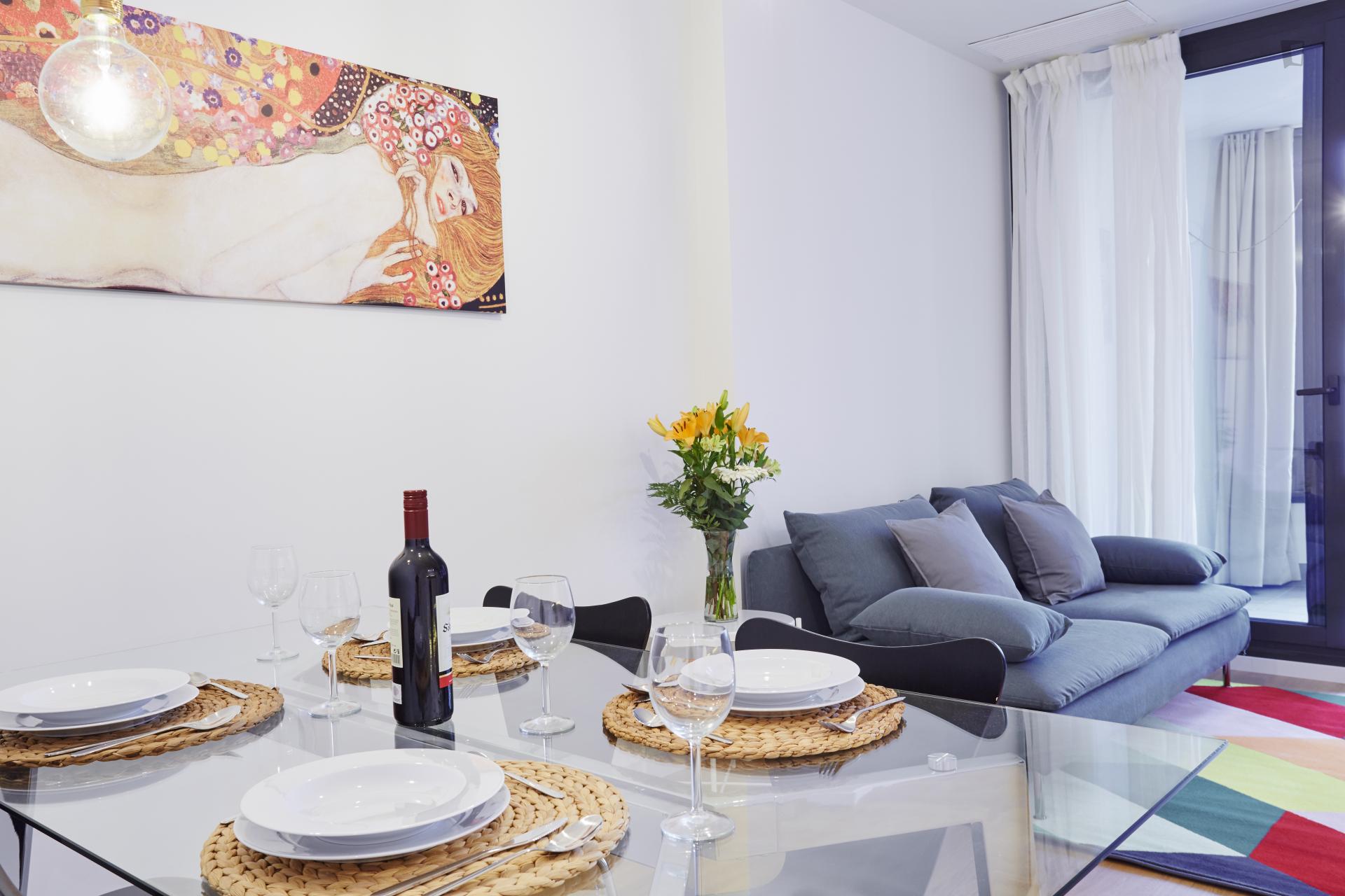 Vallseca - Modern furnished apartment in Barcelona - Living room