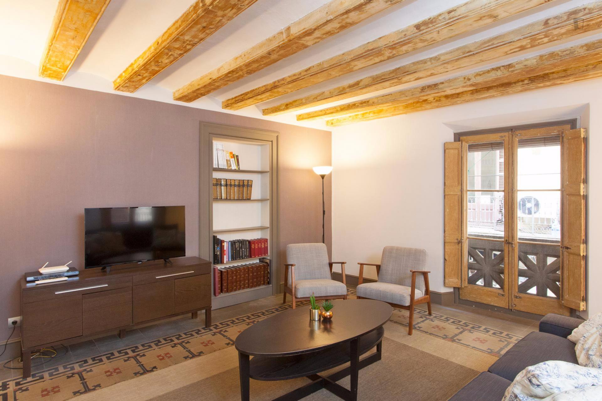 Palau - Furnished apartment for rent in Barcelona - Living room
