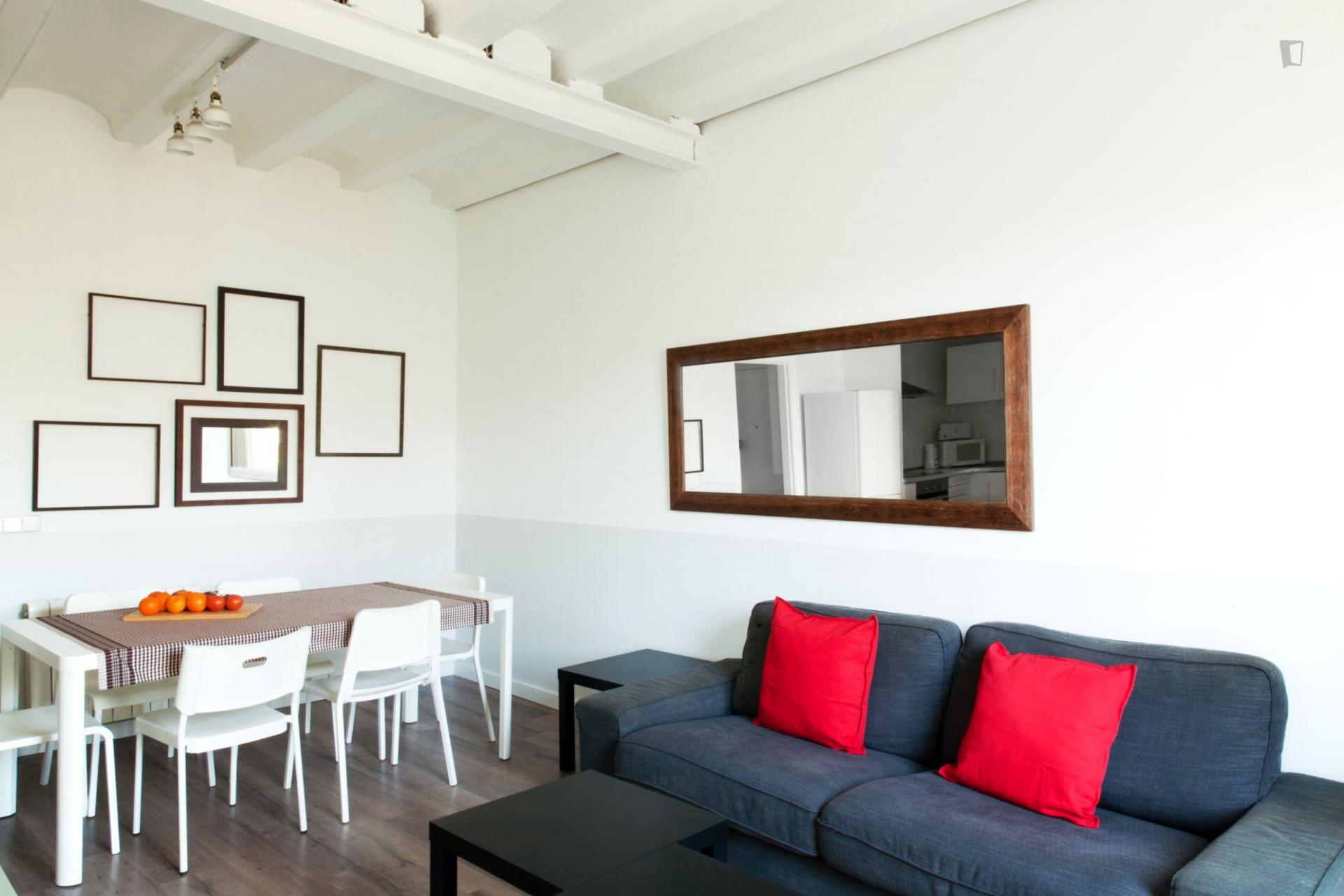 Raval - Entry ready rental in Barcelona - Living room
