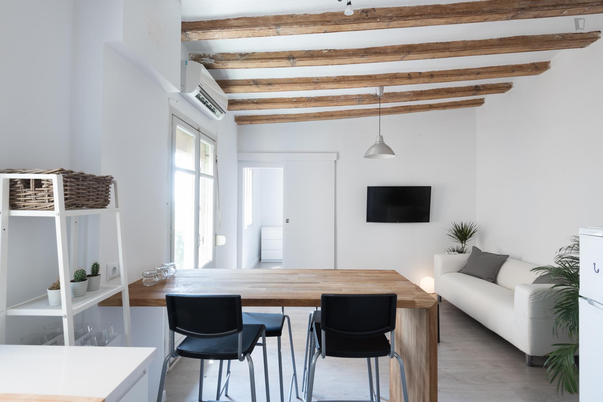 Santa Clara - Flat with seaview in Barcelona - Living room