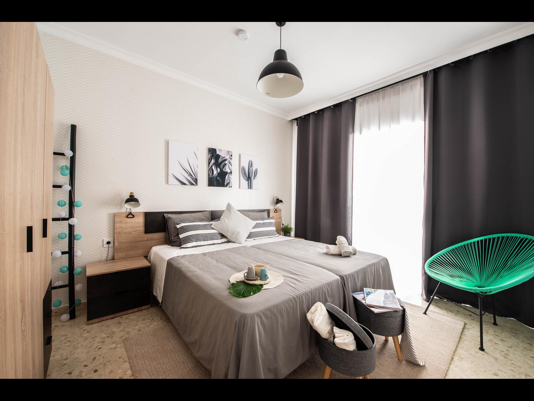 Monje - Exclusive 1 Bedroom Flat in Malaga - Bedroom