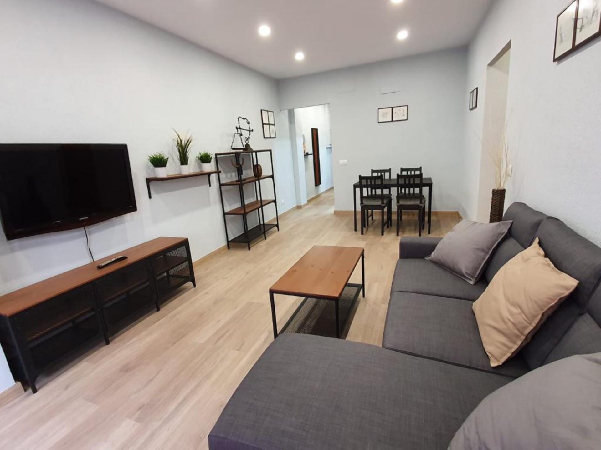 Barcelona - Spacious 3 bedroom apartment in Malaga - Living room