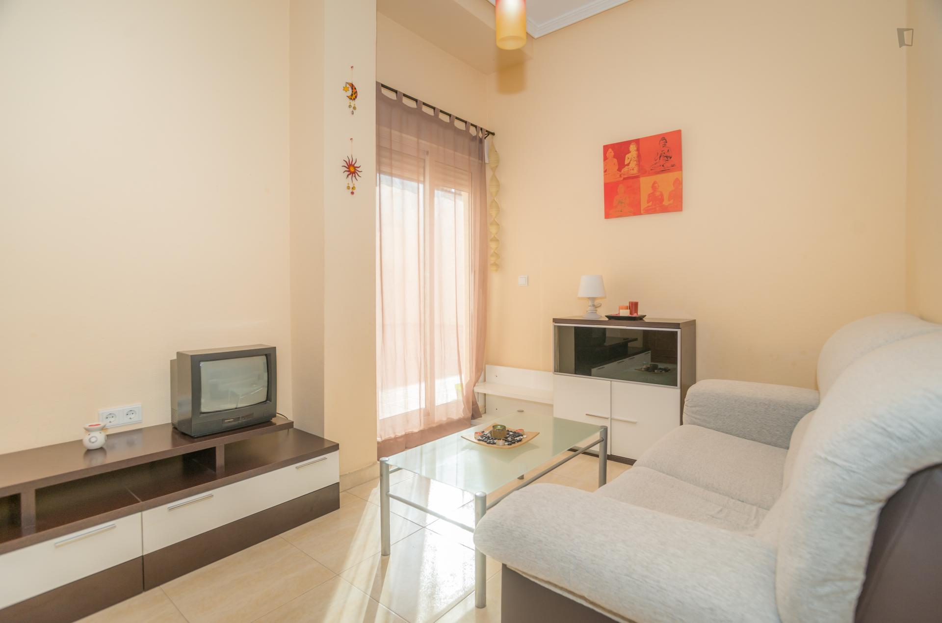 Campello - Double bedroom apartment for single use in Alicante - Living