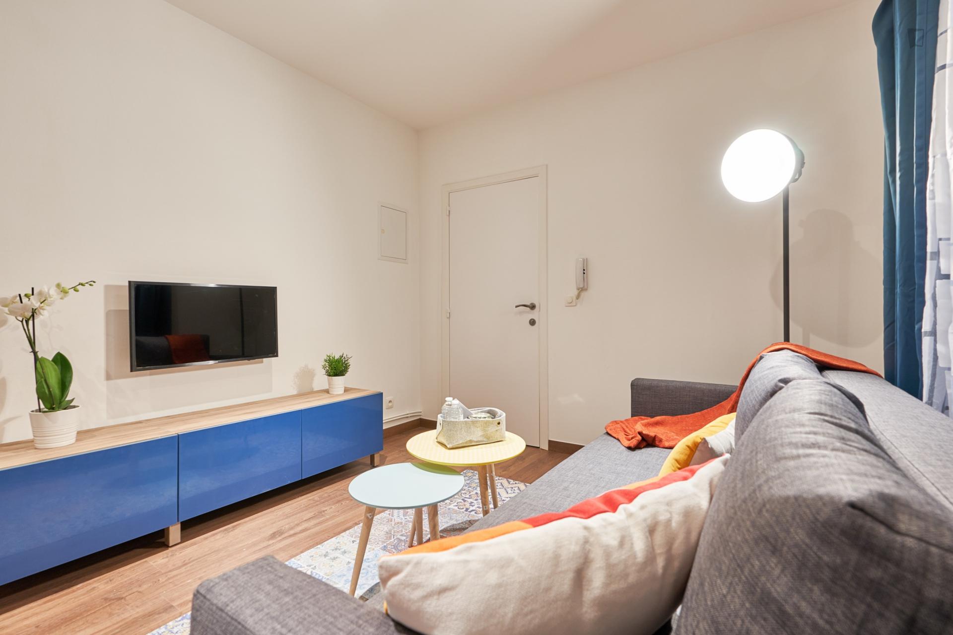 Anspach- Updated Belgium studio for expats - Livingroom