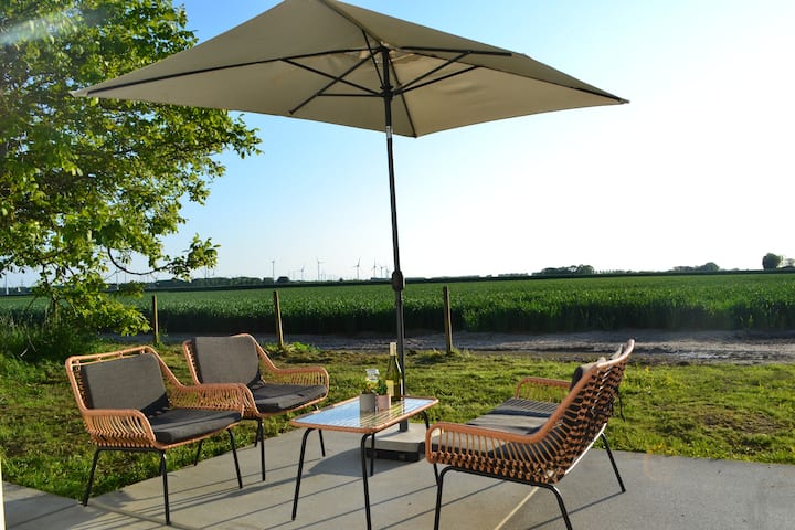 Schelpkreek 2 - Chalet for expats near Terneuzen - Terrace