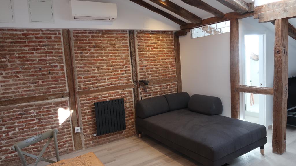 Madera - Luxury studio for rent in Madrid - Living room